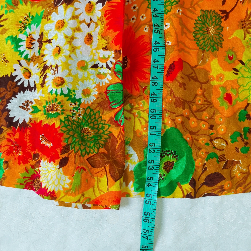 Vintage 1970s Harriet Hawaiian Empire Waist Sleeveless Floral Maxi Dress Size 10 - Picture 8 of 9